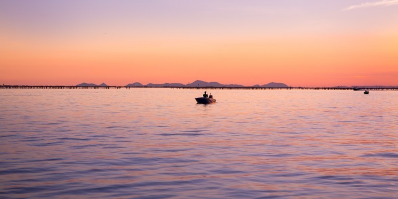 Laguna di Venezia al tramonto